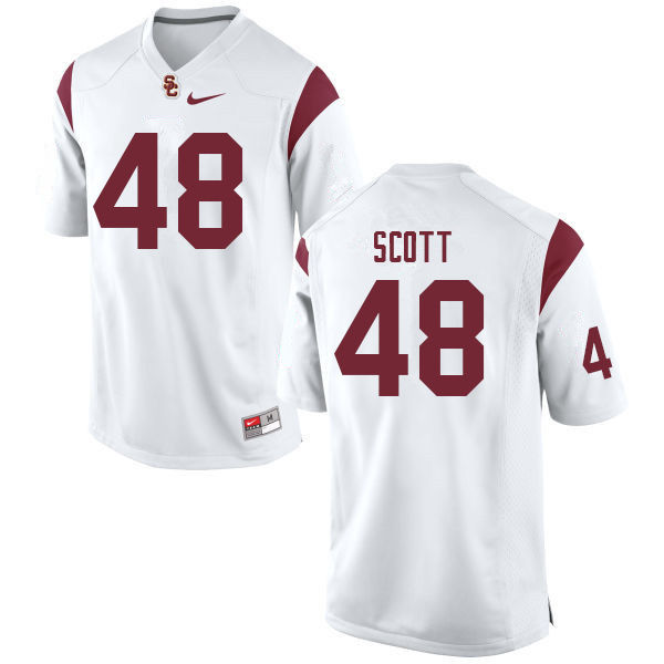 Men #48 Raymond Scott USC Trojans College Football Jerseys Sale-White